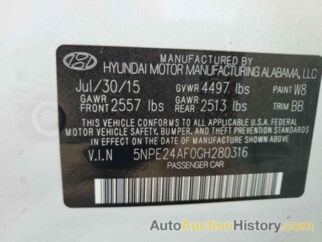 HYUNDAI SONATA SE, 5NPE24AF0GH280316