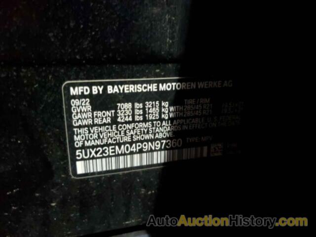 BMW X7 XDRIVE40I, 5UX23EM04P9N97360