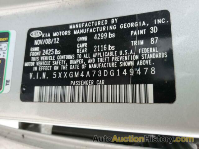 KIA OPTIMA LX, 5XXGM4A73DG149478