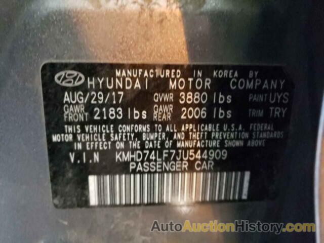 HYUNDAI ELANTRA SE, KMHD74LF7JU544909