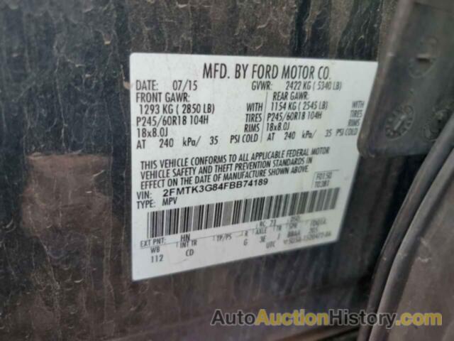 FORD EDGE SE, 2FMTK3G84FBB74189