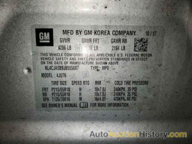 BUICK ENCORE PREFERRED, KL4CJASB9JB555687