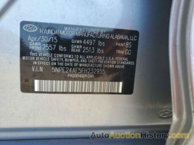 HYUNDAI SONATA SE, 5NPE24AF5FH232955