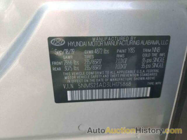 HYUNDAI SANTA FE SE, 5NMS23AD3LH175868