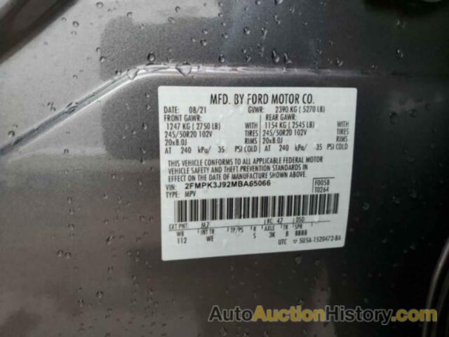 FORD EDGE SEL, 2FMPK3J92MBA65066