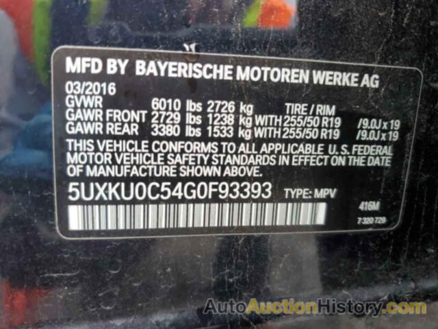 BMW X6 SDRIVE35I, 5UXKU0C54G0F93393