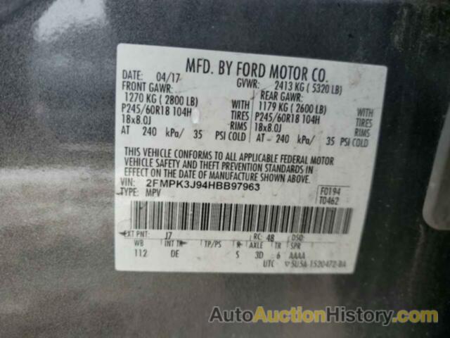 FORD EDGE SEL, 2FMPK3J94HBB97963