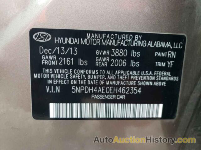 HYUNDAI ELANTRA SE, 5NPDH4AE0EH462354