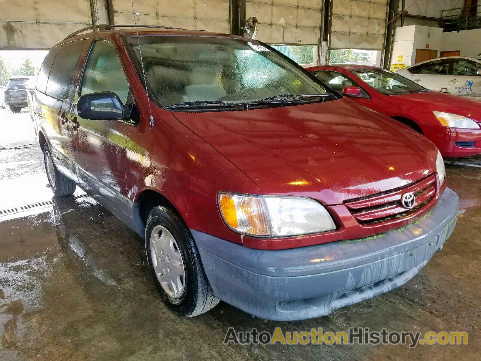 2002 TOYOTA SIENNA CE, 4T3ZF19C42U489090