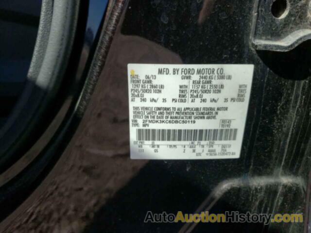 FORD EDGE LIMITED, 2FMDK3KC6DBC50119