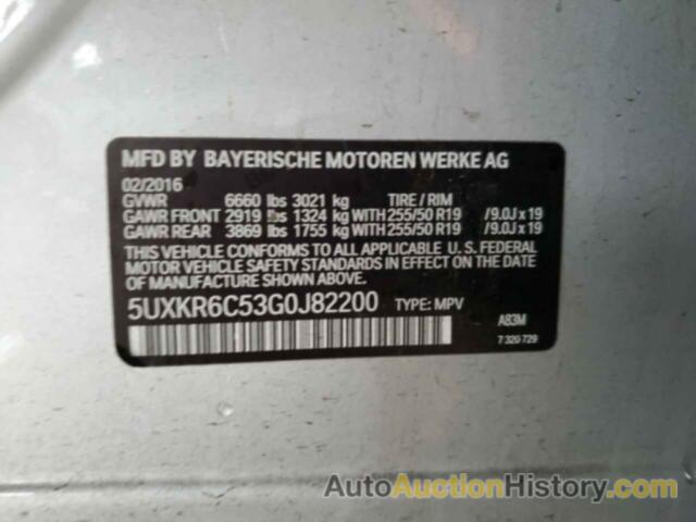 BMW X5 XDRIVE50I, 5UXKR6C53G0J82200