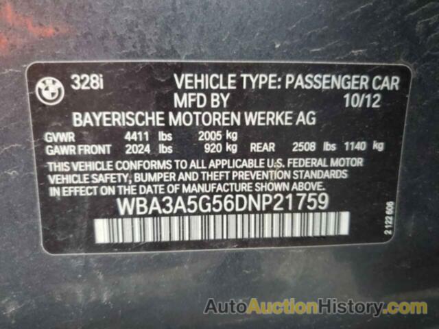 BMW 3 SERIES I, WBA3A5G56DNP21759