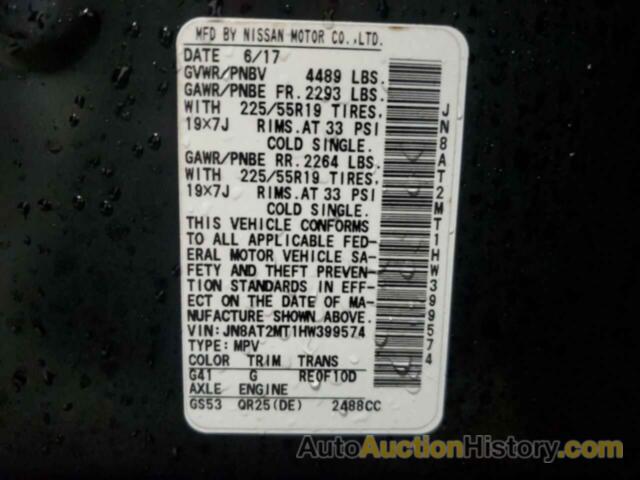 NISSAN ROGUE S, JN8AT2MT1HW399574