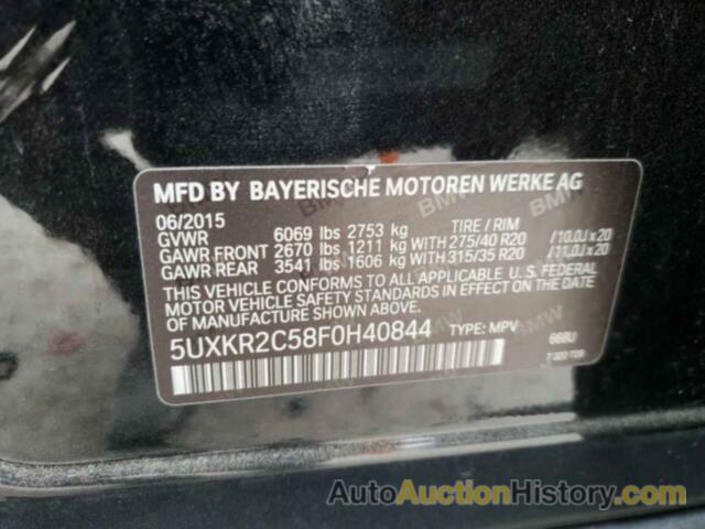 BMW X5 SDRIVE35I, 5UXKR2C58F0H40844