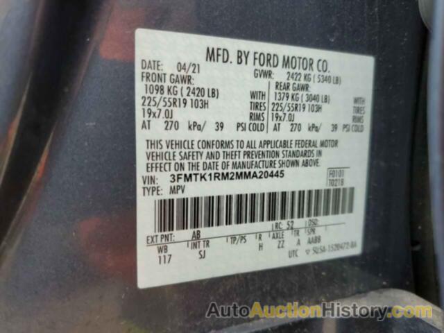 FORD MUSTANG SELECT, 3FMTK1RM2MMA20445