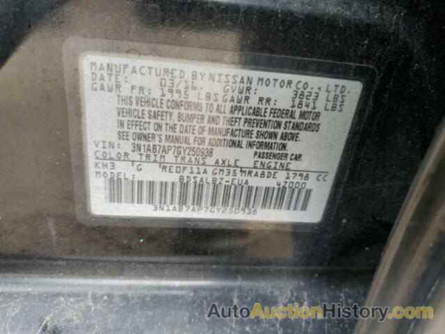 NISSAN SENTRA S, 3N1AB7AP7GY250938