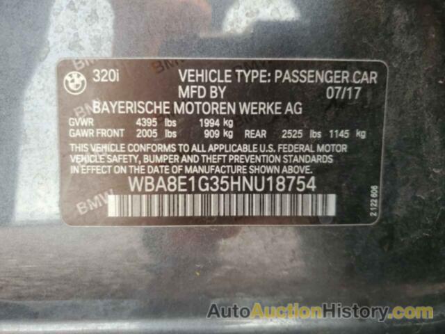 BMW 3 SERIES I, WBA8E1G35HNU18754