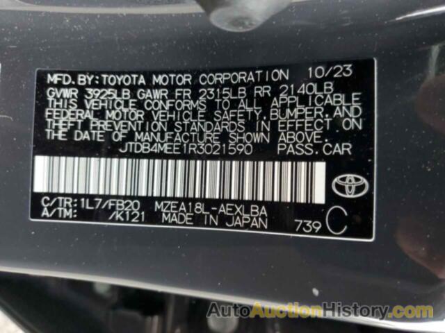 TOYOTA COROLLA LE, JTDB4MEE1R3021590