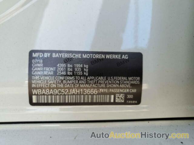 BMW 3 SERIES I, WBA8A9C52JAH13666