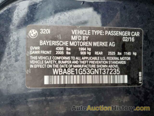 BMW 3 SERIES I, WBA8E1G53GNT37235