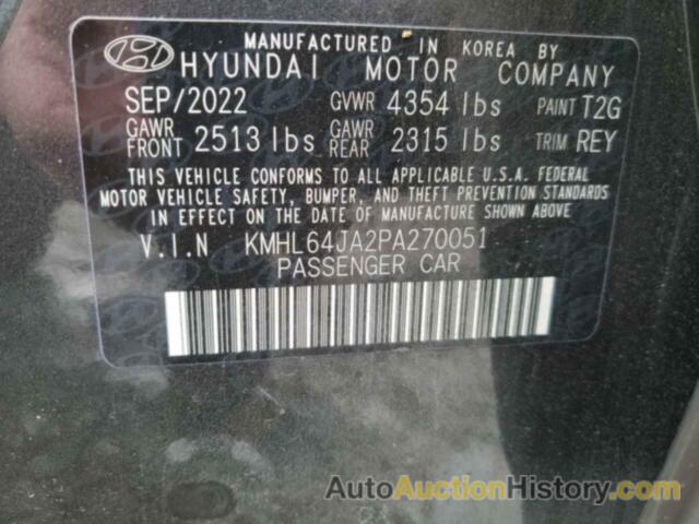 HYUNDAI SONATA SEL, KMHL64JA2PA270051