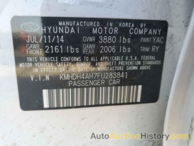 HYUNDAI ELANTRA SE, KMHDH4AH7FU283841