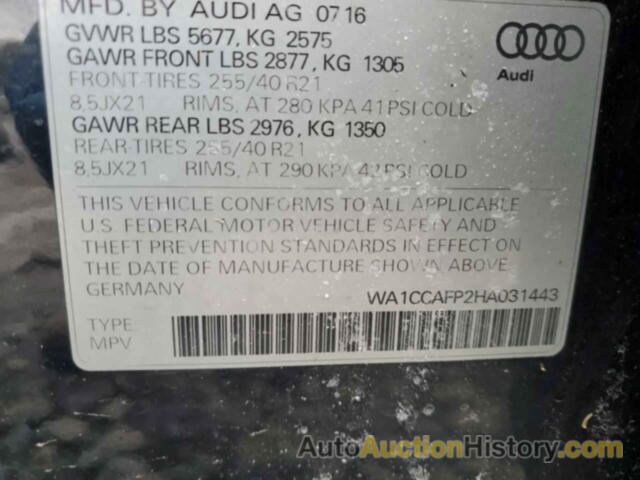 AUDI SQ5 PREMIUM PLUS, WA1CCAFP2HA031443