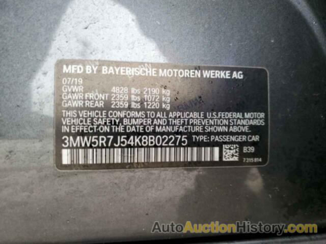 BMW 3 SERIES, 3MW5R7J54K8B02275