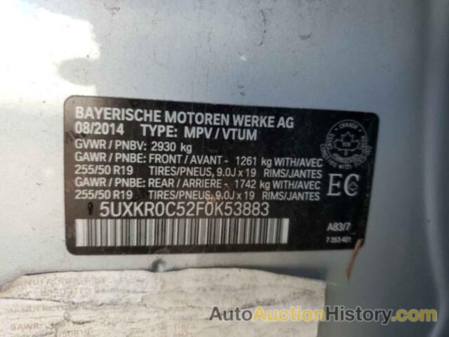 BMW X5 XDRIVE35I, 5UXKR0C52F0K53883