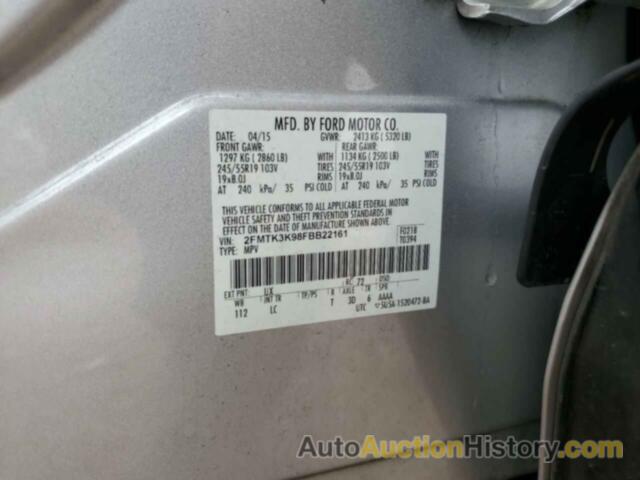 FORD EDGE TITANIUM, 2FMTK3K98FBB22161