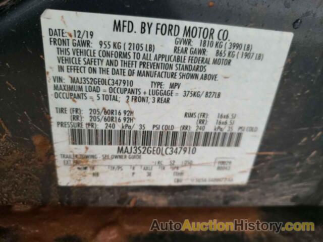 FORD ECOSPORT SE, MAJ3S2GE0LC347910