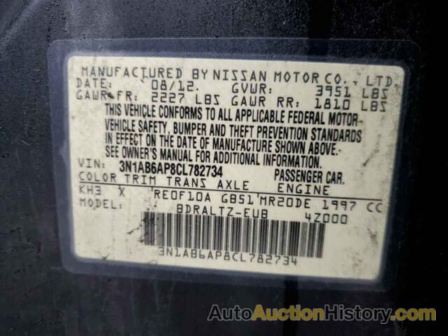 NISSAN SENTRA 2.0, 3N1AB6AP8CL782734