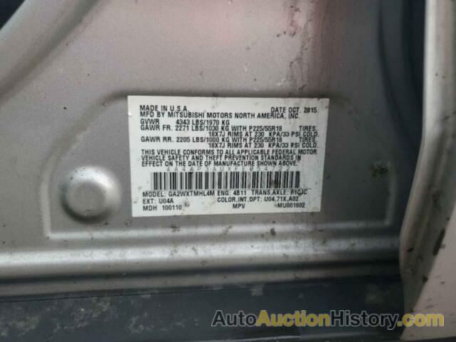 MITSUBISHI OUTLANDER ES, 4A4AP3AUXFE054722