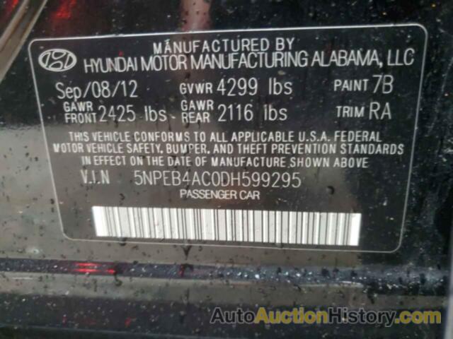 HYUNDAI SONATA GLS, 5NPEB4AC0DH599295