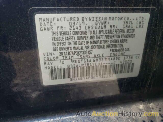 NISSAN SENTRA S, 3N1AB7AP3KY336157