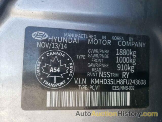 HYUNDAI ELANTRA, KMHD35LH8FU243608