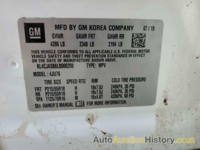 BUICK ENCORE PREFERRED, KL4CJASB6LB006208