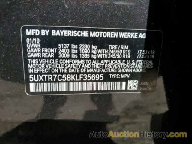 BMW X3 SDRIVE30I, 5UXTR7C58KLF35695