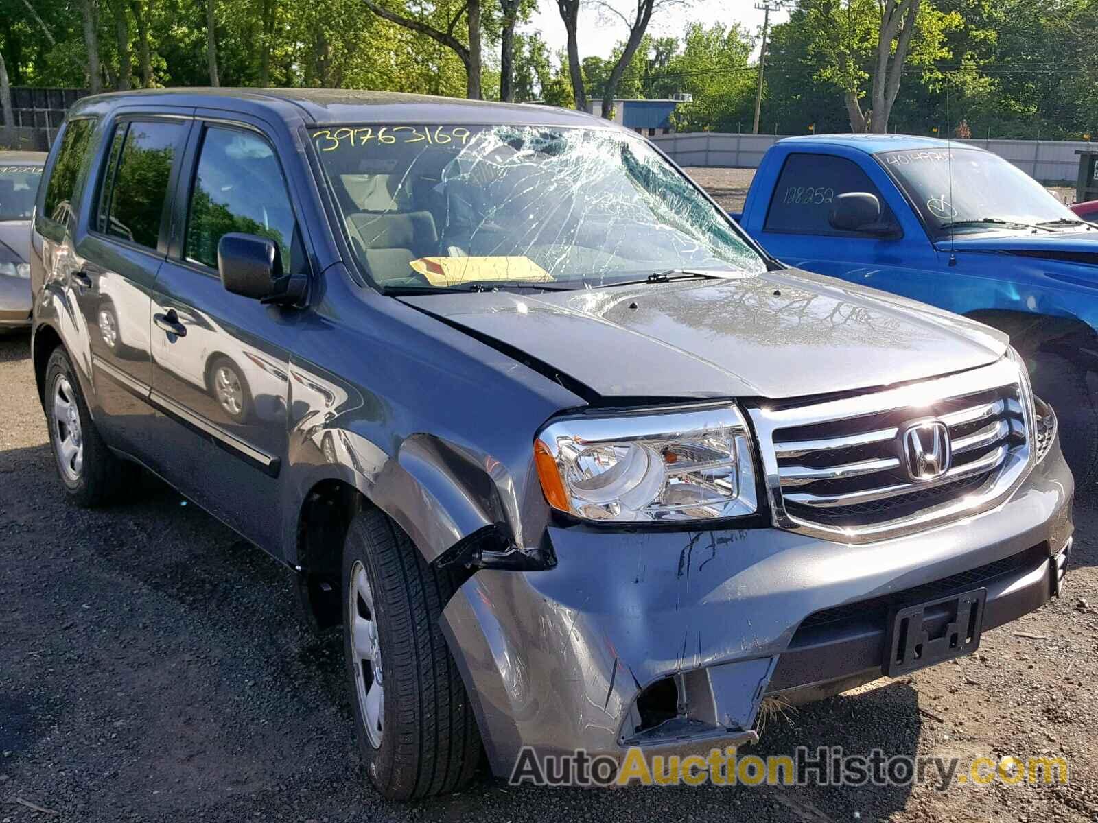 2013 HONDA PILOT LX, 5FNYF4H28DB044320