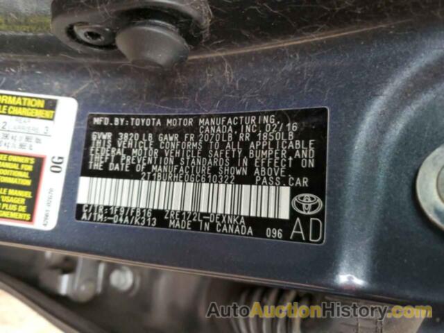 TOYOTA COROLLA L, 2T1BURHE0GC610322