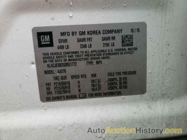 BUICK ENCORE, KL4CJESB2GB551772