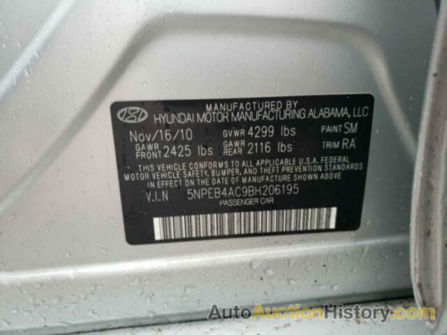 HYUNDAI SONATA GLS, 5NPEB4AC9BH206195