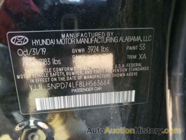 HYUNDAI ELANTRA SE, 5NPD74LF8LH563664