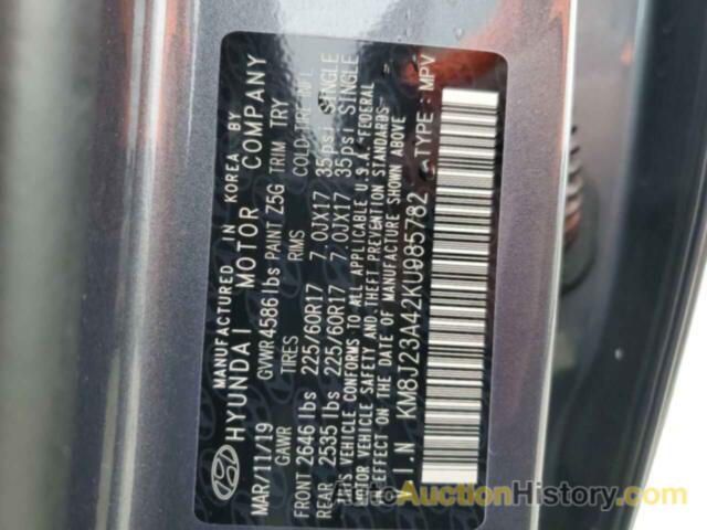 HYUNDAI TUCSON SE, KM8J23A42KU985782