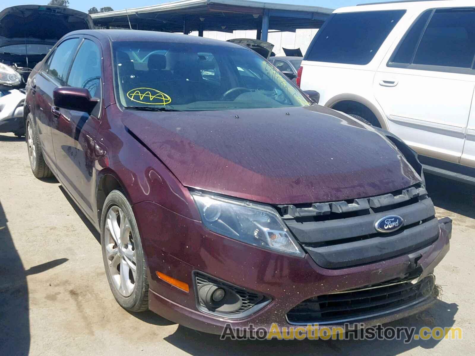 2012 FORD FUSION SE, 3FAHP0HA7CR305534