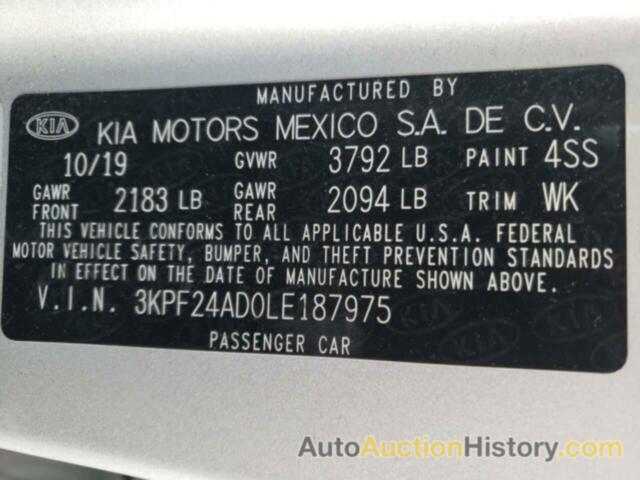 KIA FORTE FE, 3KPF24AD0LE187975