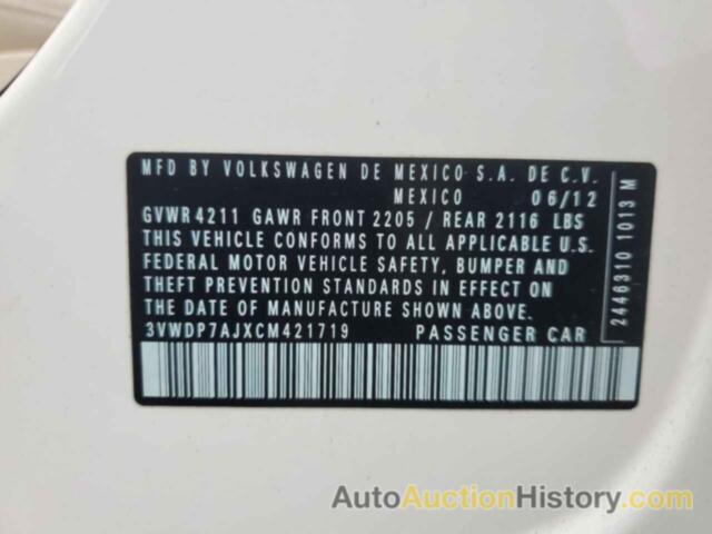 VOLKSWAGEN JETTA SE, 3VWDP7AJXCM421719