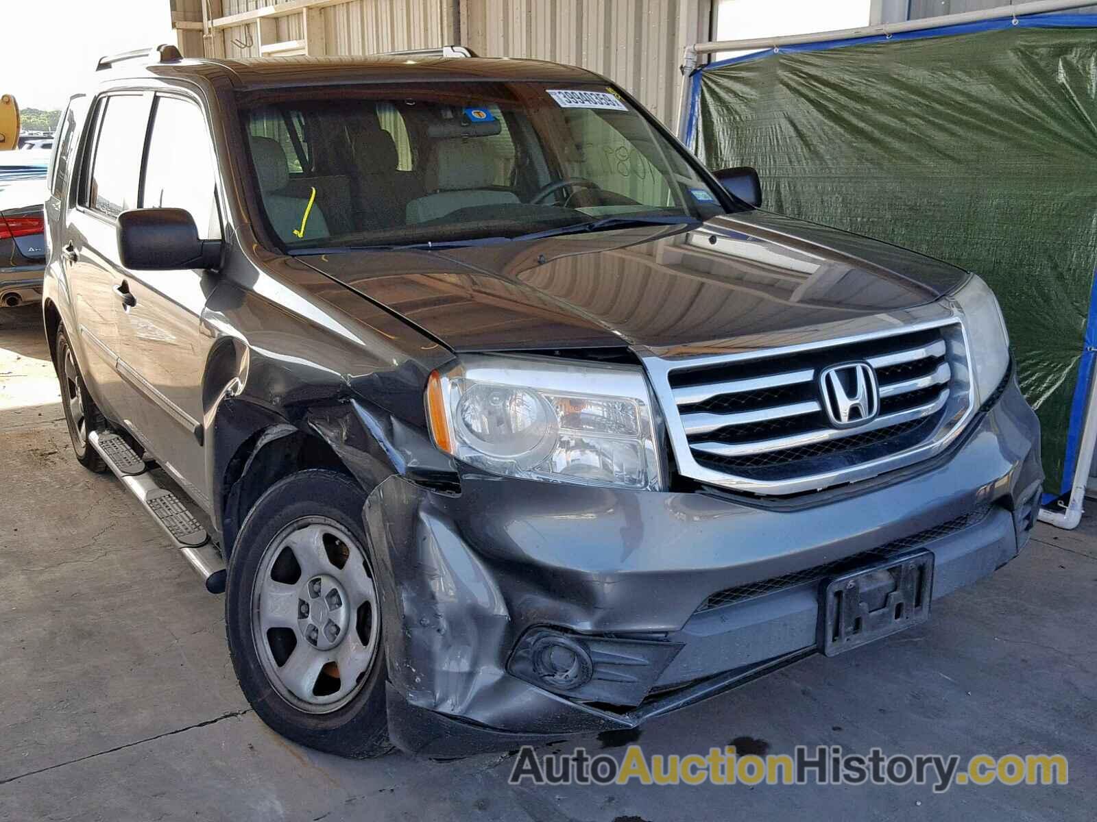 2012 HONDA PILOT LX, 5FNYF3H23CB028728