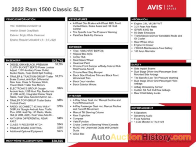RAM 1500 SLT, 1C6RR6LG5NS203154