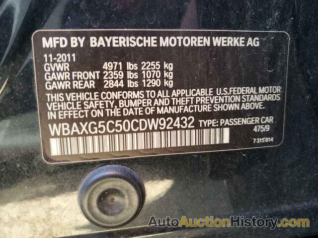 BMW 5 SERIES I, WBAXG5C50CDW92432
